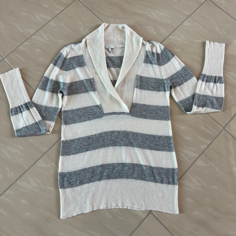 #2390 Joie Women's Striped Sweater Cashmere/Merino Wool Size Small